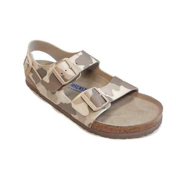 Birkenstock Milano Birko Flor Sandals Mens Size 11 EU 44 Desert Soil Gray Taupe - Picture 1 of 9
